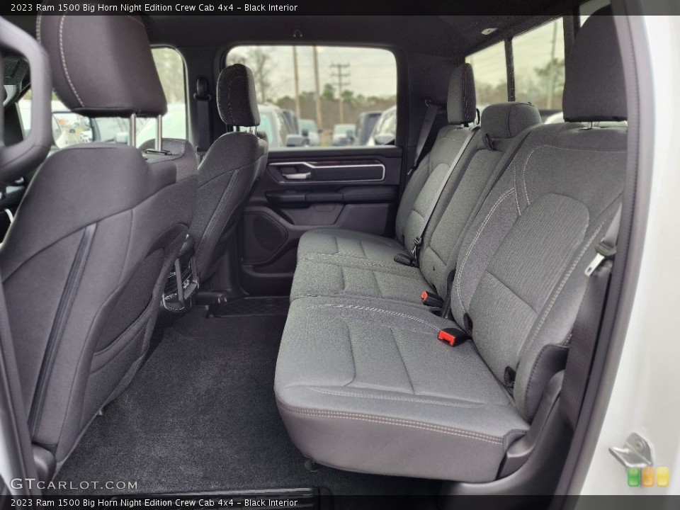 Black Interior Rear Seat for the 2023 Ram 1500 Big Horn Night Edition Crew Cab 4x4 #145458239