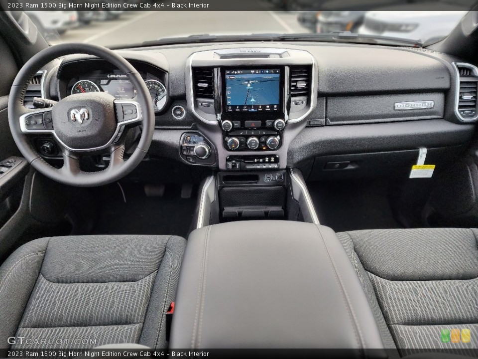 Black Interior Front Seat for the 2023 Ram 1500 Big Horn Night Edition Crew Cab 4x4 #145458269