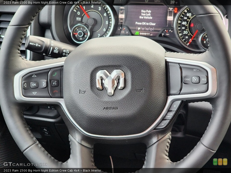 Black Interior Steering Wheel for the 2023 Ram 1500 Big Horn Night Edition Crew Cab 4x4 #145458287