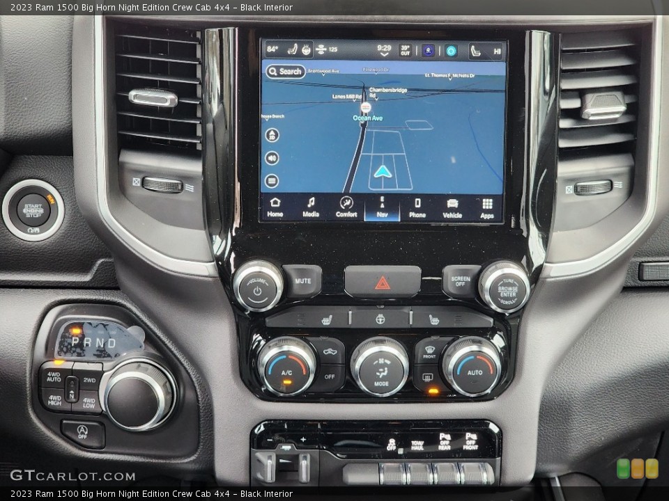 Black Interior Navigation for the 2023 Ram 1500 Big Horn Night Edition Crew Cab 4x4 #145458319