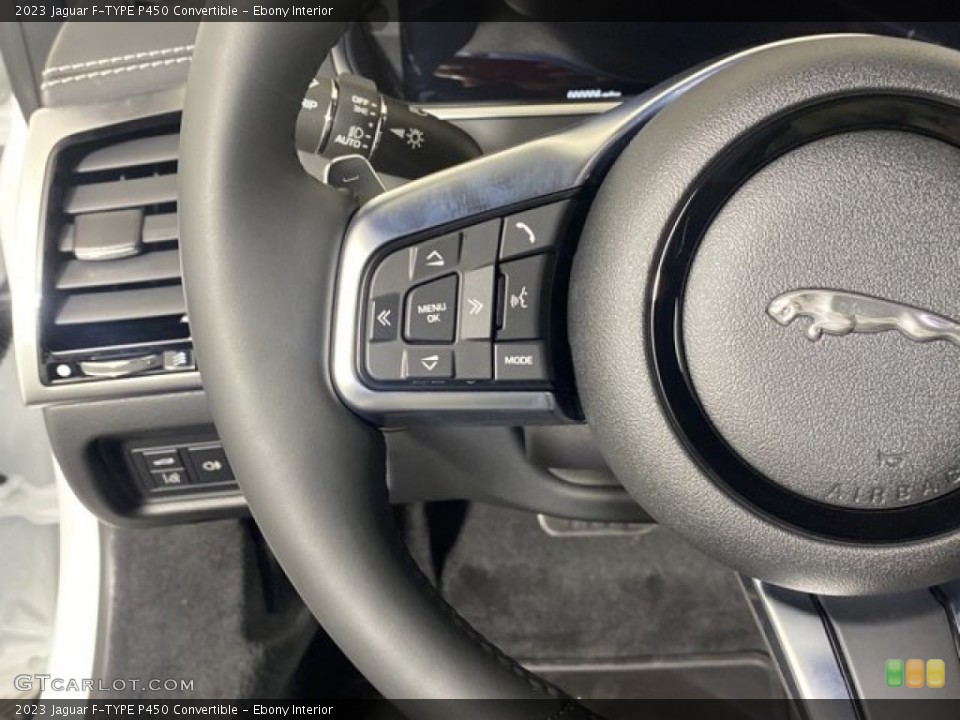 Ebony Interior Steering Wheel for the 2023 Jaguar F-TYPE P450 Convertible #145458367