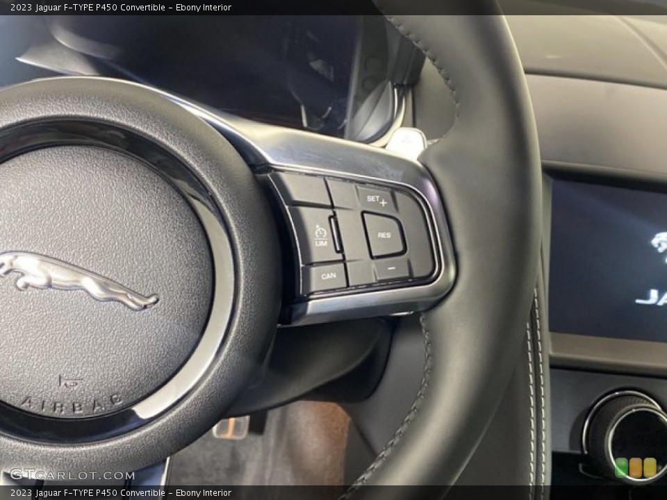 Ebony Interior Steering Wheel for the 2023 Jaguar F-TYPE P450 Convertible #145458381