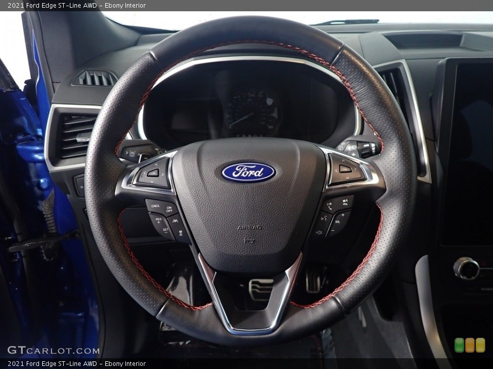 Ebony Interior Steering Wheel for the 2021 Ford Edge ST-Line AWD #145458449