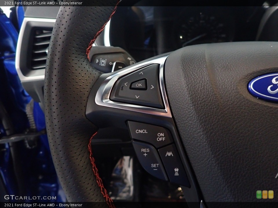 Ebony Interior Steering Wheel for the 2021 Ford Edge ST-Line AWD #145458477