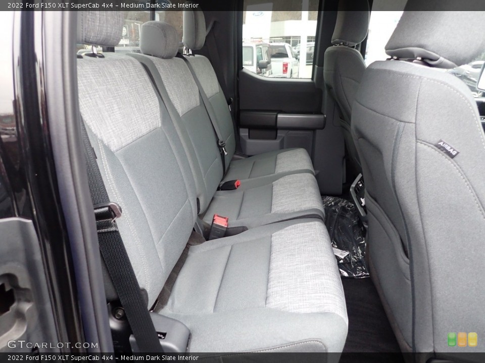 Medium Dark Slate Interior Rear Seat for the 2022 Ford F150 XLT SuperCab 4x4 #145458503