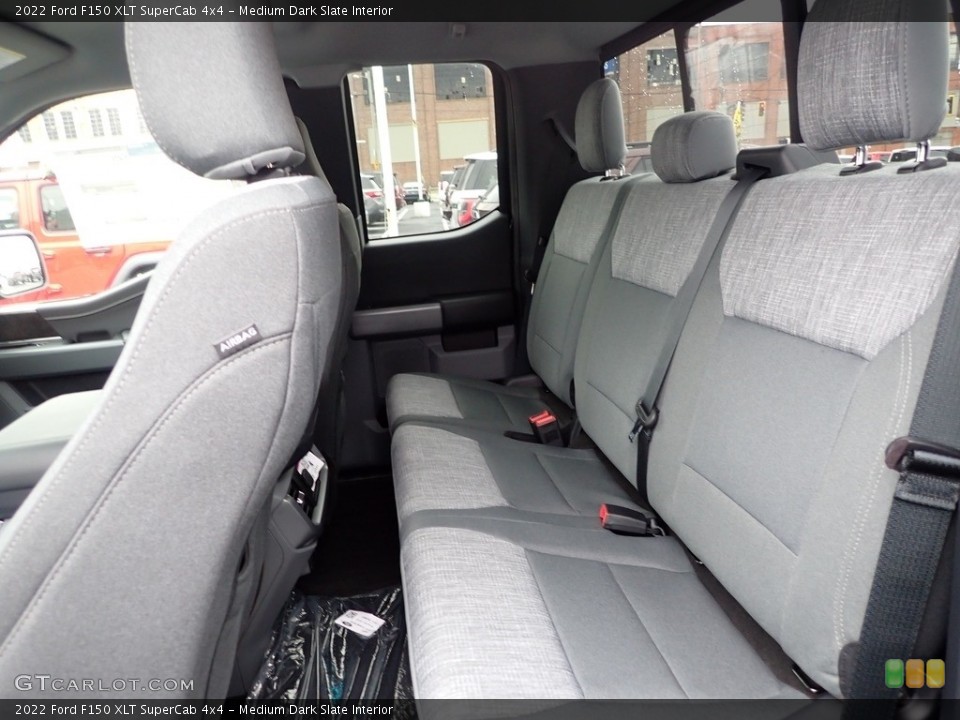 Medium Dark Slate Interior Rear Seat for the 2022 Ford F150 XLT SuperCab 4x4 #145458531