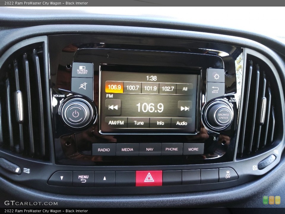 Black Interior Audio System for the 2022 Ram ProMaster City Wagon #145459952