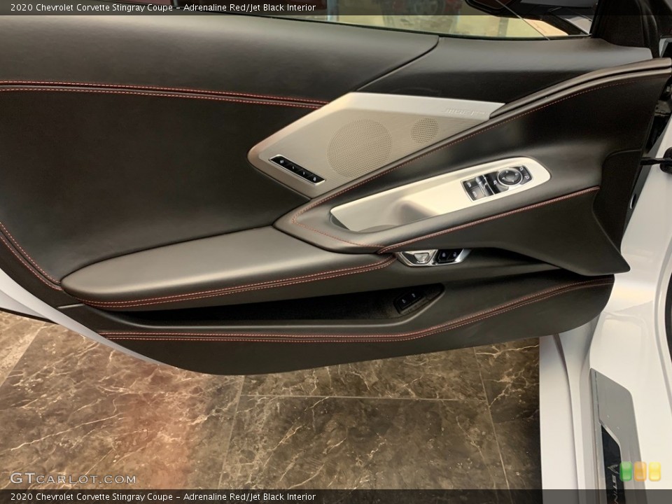 Adrenaline Red/Jet Black Interior Door Panel for the 2020 Chevrolet Corvette Stingray Coupe #145460301