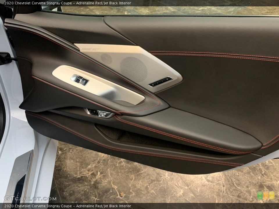 Adrenaline Red/Jet Black Interior Door Panel for the 2020 Chevrolet Corvette Stingray Coupe #145460318