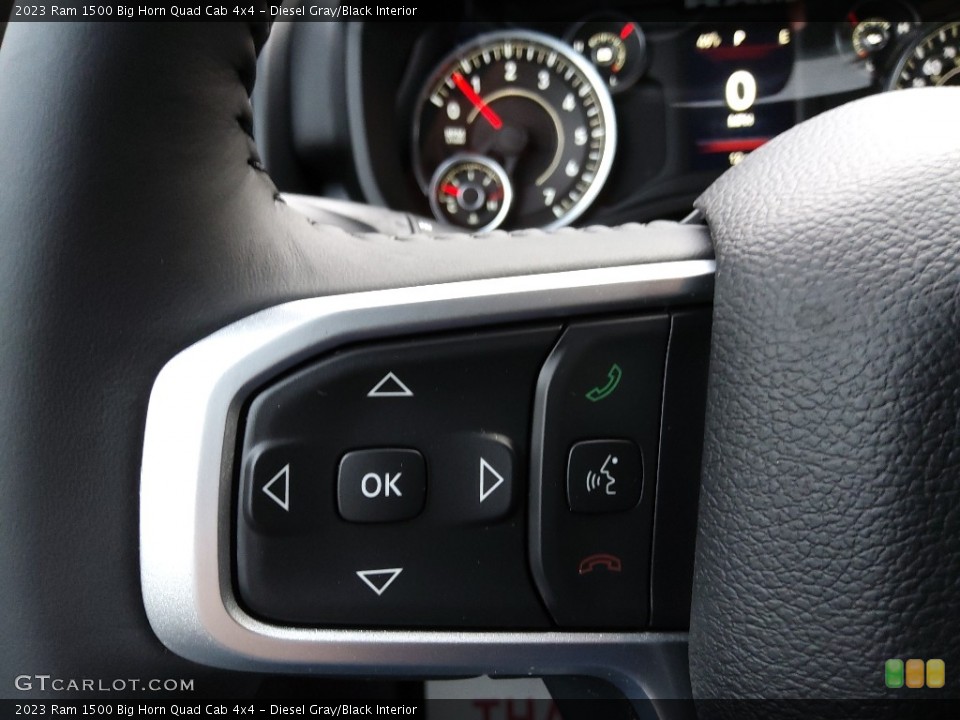 Diesel Gray/Black Interior Steering Wheel for the 2023 Ram 1500 Big Horn Quad Cab 4x4 #145463179