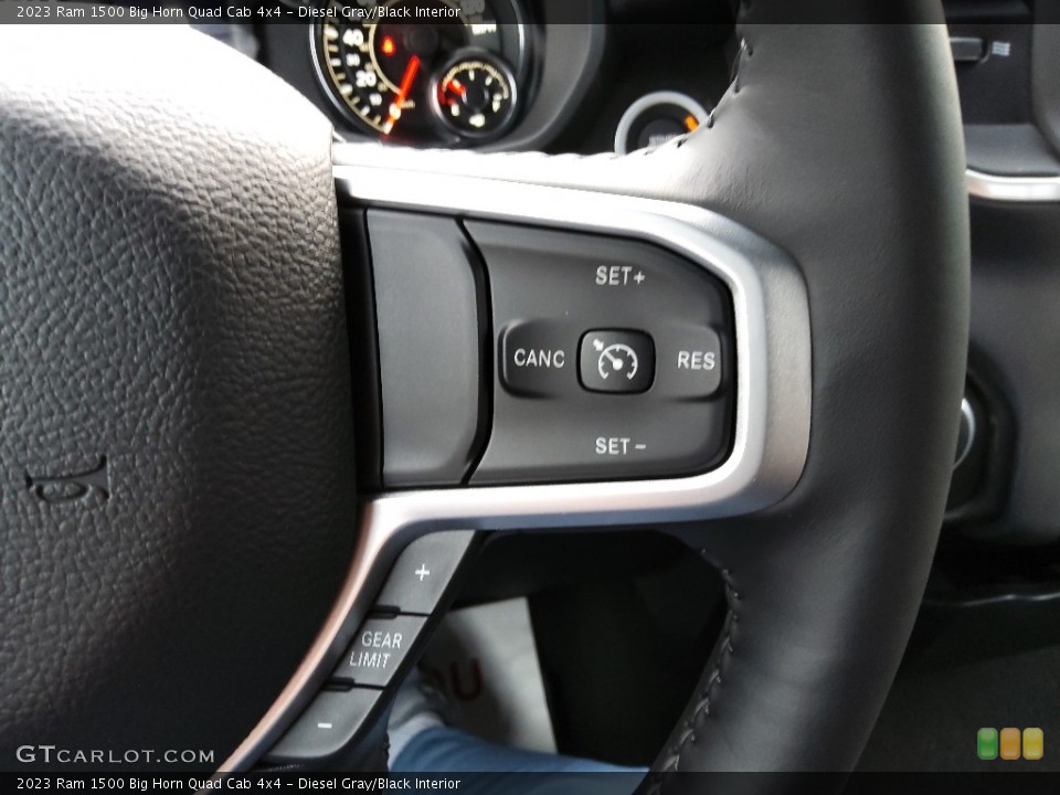 Diesel Gray/Black Interior Steering Wheel for the 2023 Ram 1500 Big Horn Quad Cab 4x4 #145463182