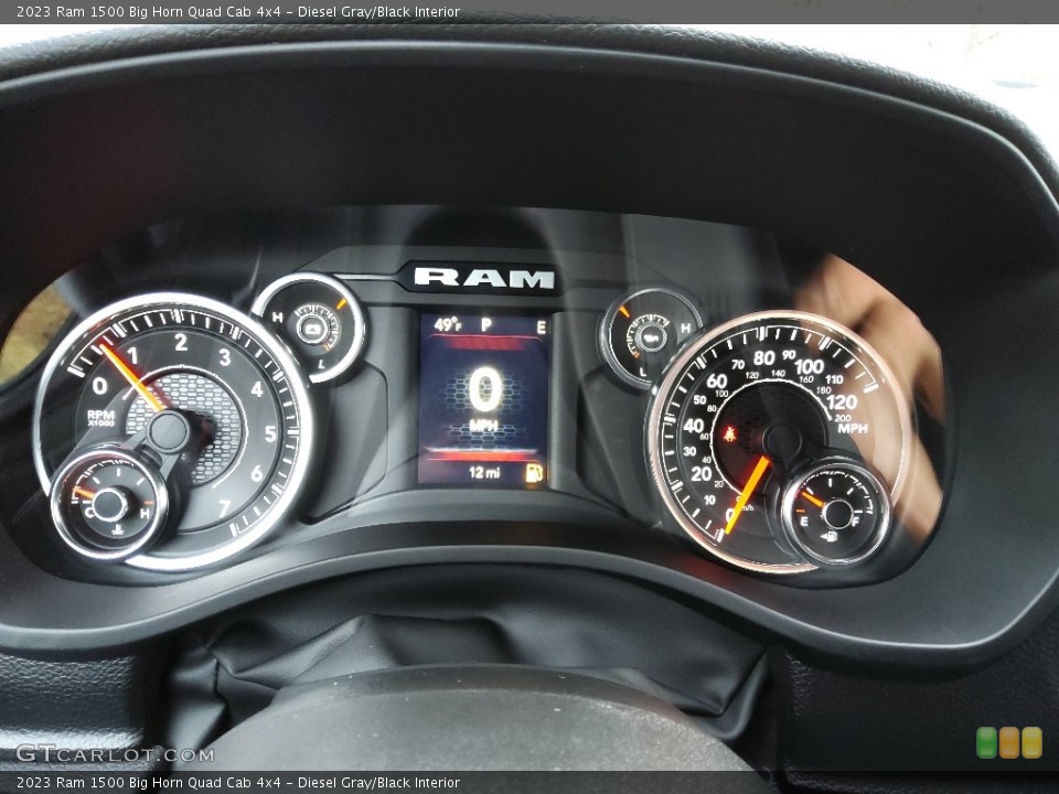 Diesel Gray/Black Interior Gauges for the 2023 Ram 1500 Big Horn Quad Cab 4x4 #145463185