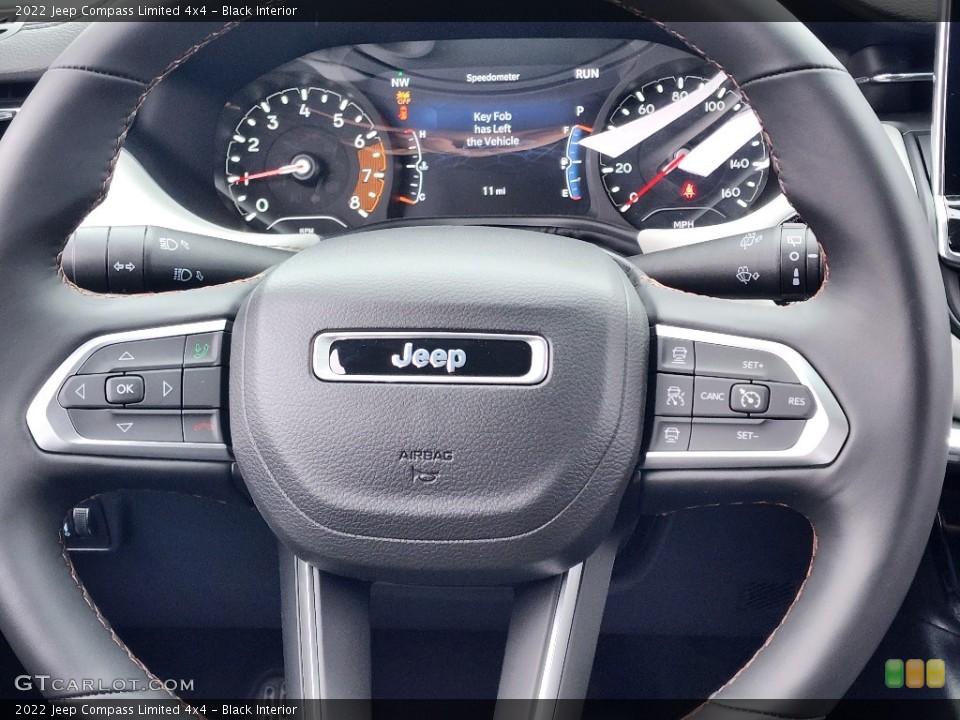 Black Interior Steering Wheel for the 2022 Jeep Compass Limited 4x4 #145466236
