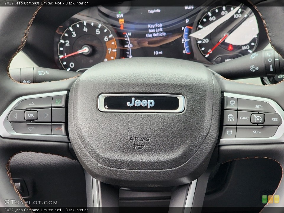 Black Interior Steering Wheel for the 2022 Jeep Compass Limited 4x4 #145466734