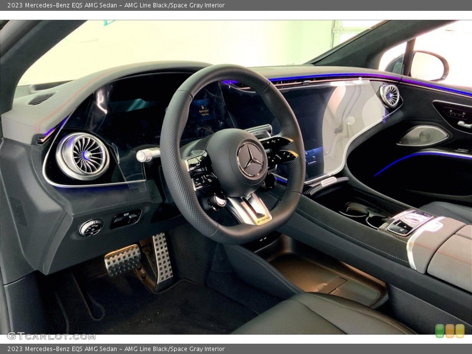 AMG Line Black/Space Gray Interior Front Seat for the 2023 Mercedes-Benz EQS AMG Sedan #145467472