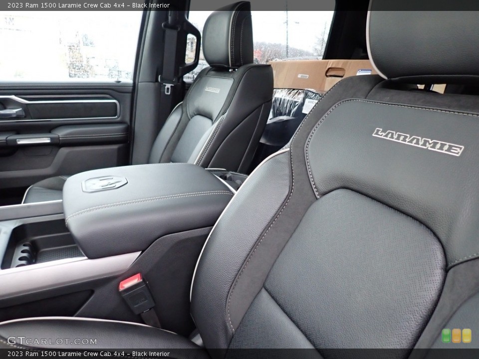 Black Interior Front Seat for the 2023 Ram 1500 Laramie Crew Cab 4x4 #145468228