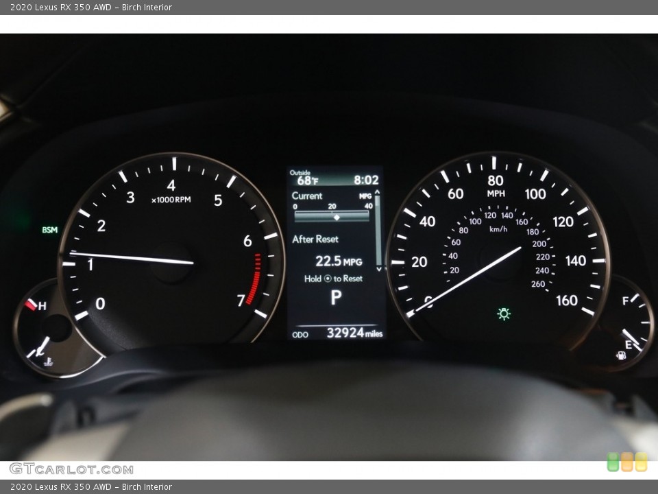 Birch Interior Gauges for the 2020 Lexus RX 350 AWD #145469369
