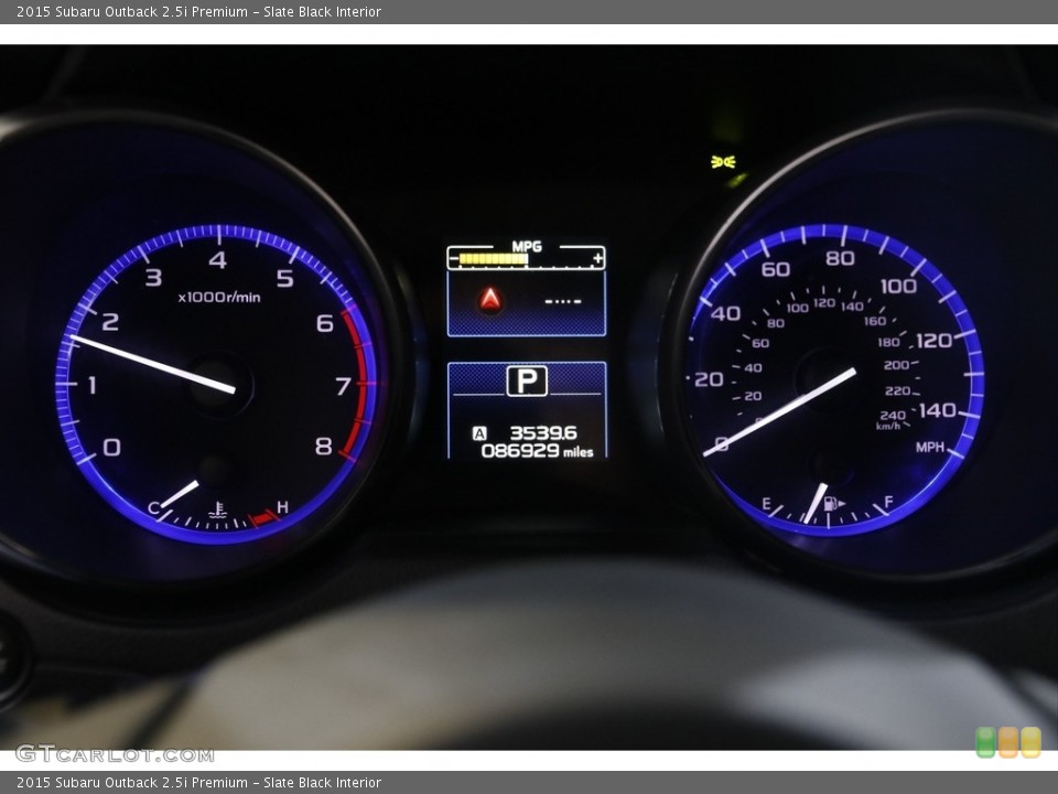 Slate Black Interior Gauges for the 2015 Subaru Outback 2.5i Premium #145470801