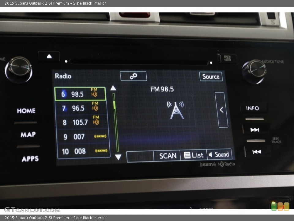 Slate Black Interior Audio System for the 2015 Subaru Outback 2.5i Premium #145470807