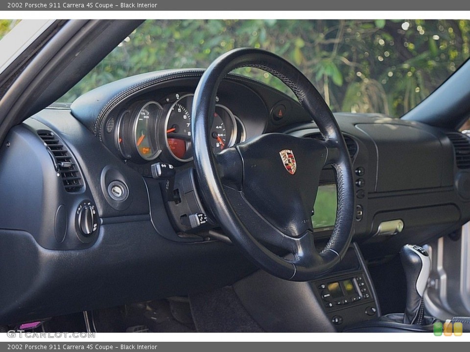 Black Interior Steering Wheel for the 2002 Porsche 911 Carrera 4S Coupe #145471464