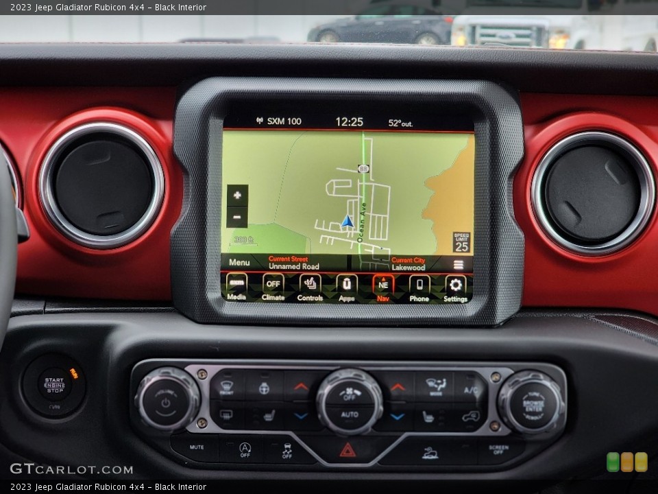 Black Interior Navigation for the 2023 Jeep Gladiator Rubicon 4x4 #145474227