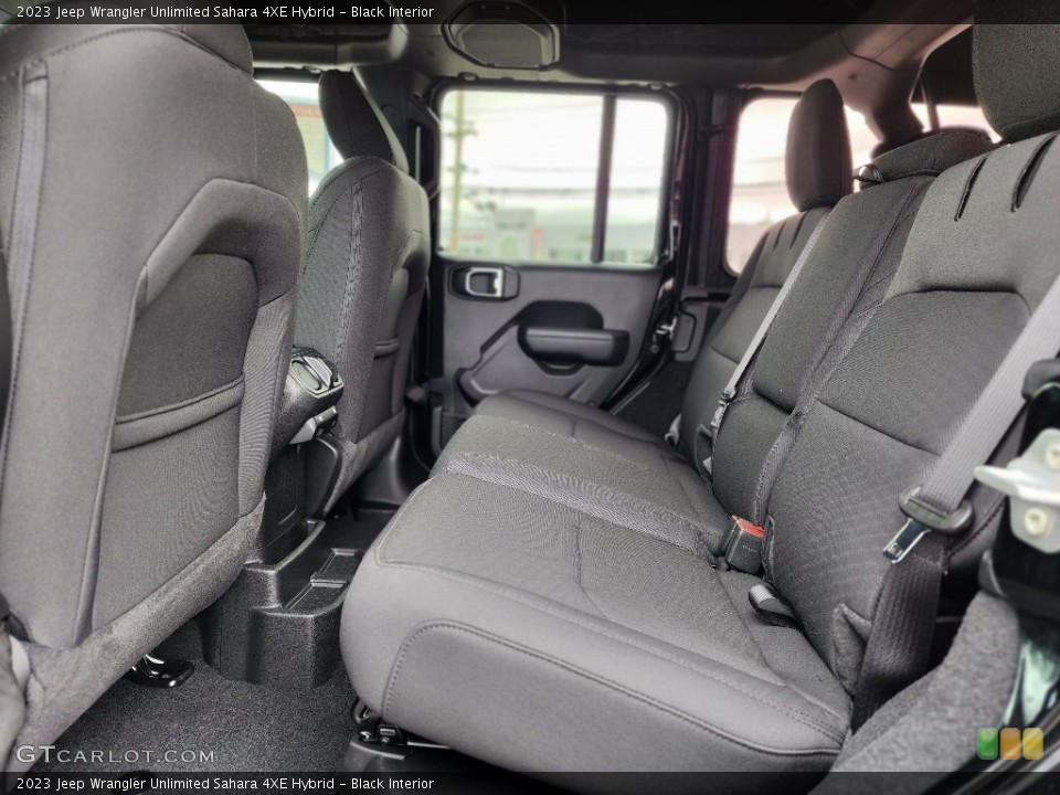 Black Interior Rear Seat for the 2023 Jeep Wrangler Unlimited Sahara 4XE Hybrid #145474451