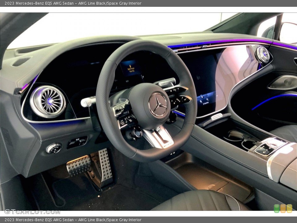 AMG Line Black/Space Gray Interior Front Seat for the 2023 Mercedes-Benz EQS AMG Sedan #145474470