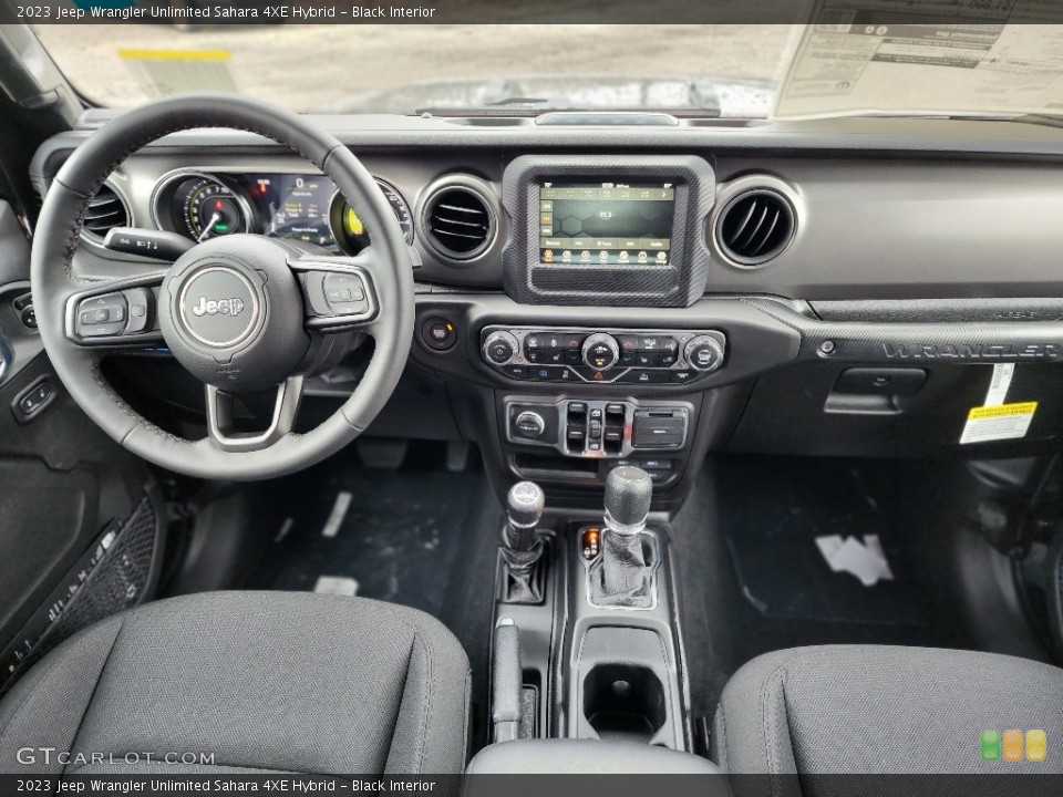 Black Interior Dashboard for the 2023 Jeep Wrangler Unlimited Sahara 4XE Hybrid #145474497