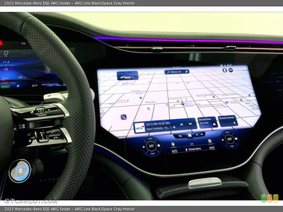 AMG Line Black/Space Gray Interior Navigation for the 2023 Mercedes-Benz EQS AMG Sedan #145474533
