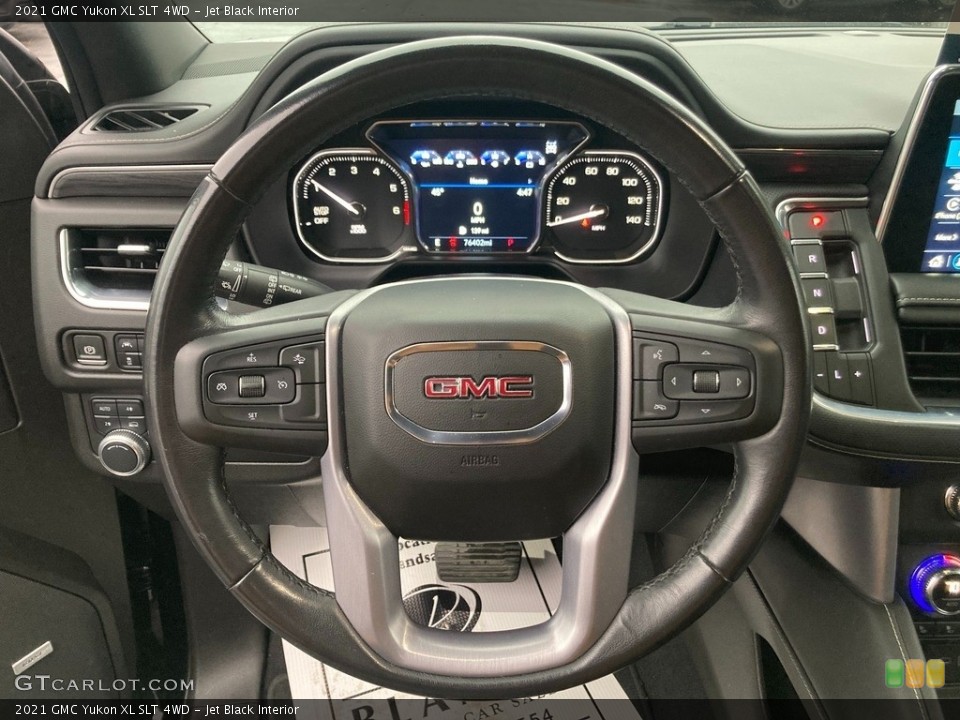 Jet Black Interior Steering Wheel for the 2021 GMC Yukon XL SLT 4WD #145474902