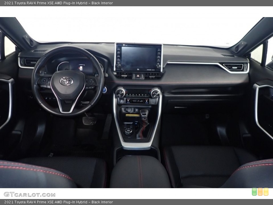 Black Interior Dashboard for the 2021 Toyota RAV4 Prime XSE AWD Plug-In Hybrid #145474977