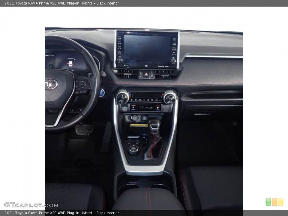 Black Interior Controls for the 2021 Toyota RAV4 Prime XSE AWD Plug-In Hybrid #145474986