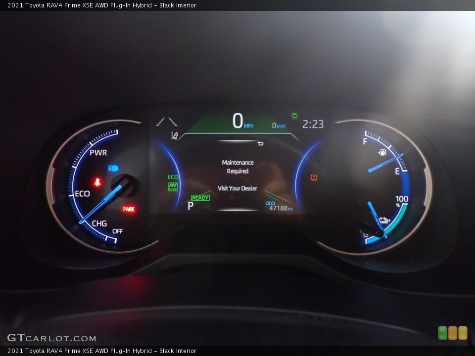 Black Interior Gauges for the 2021 Toyota RAV4 Prime XSE AWD Plug-In Hybrid #145475022