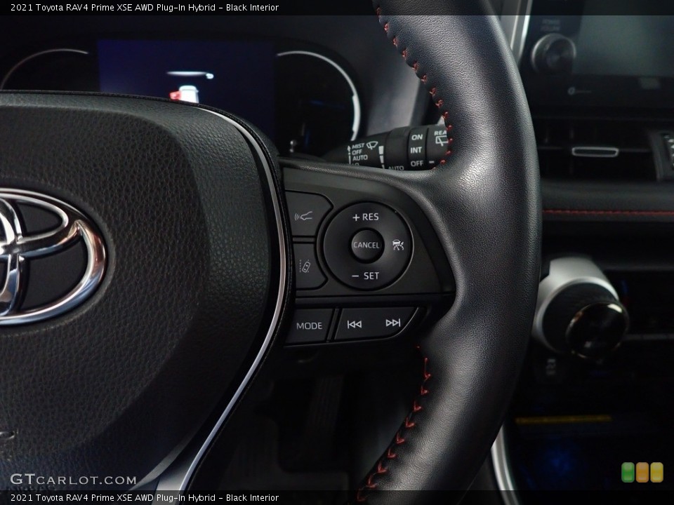 Black Interior Steering Wheel for the 2021 Toyota RAV4 Prime XSE AWD Plug-In Hybrid #145475046