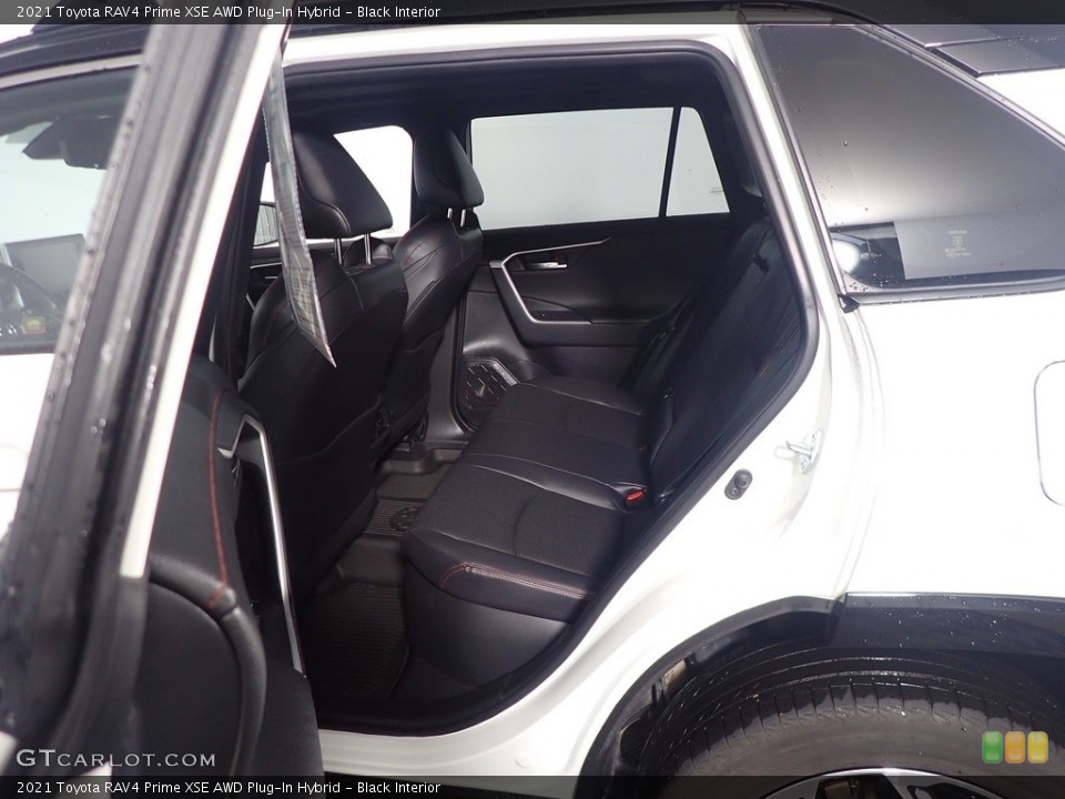 Black Interior Rear Seat for the 2021 Toyota RAV4 Prime XSE AWD Plug-In Hybrid #145475106