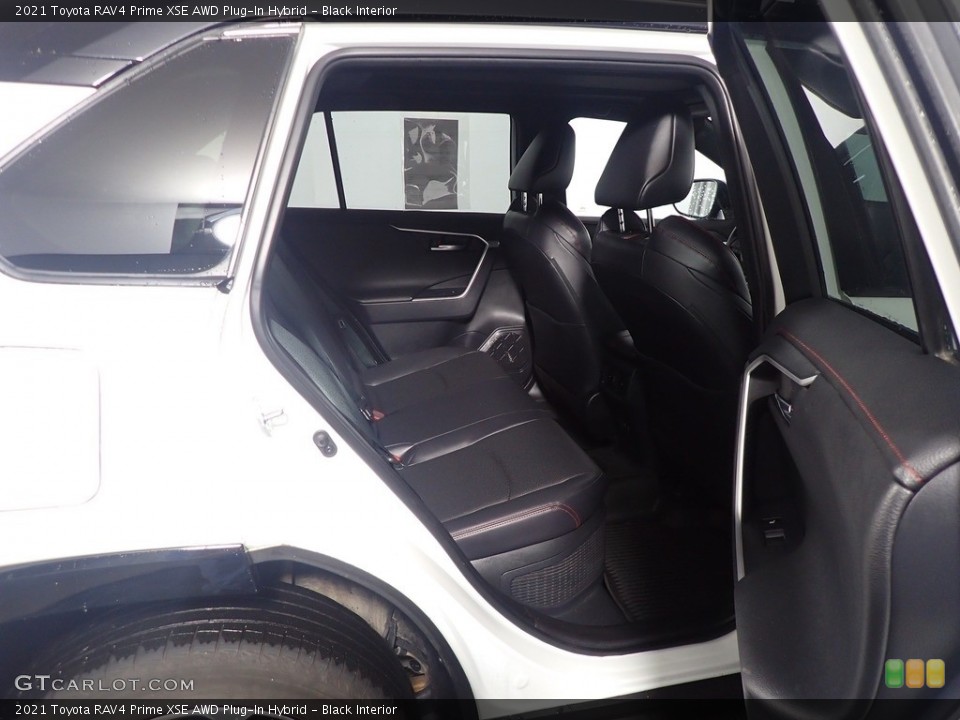 Black Interior Rear Seat for the 2021 Toyota RAV4 Prime XSE AWD Plug-In Hybrid #145475124