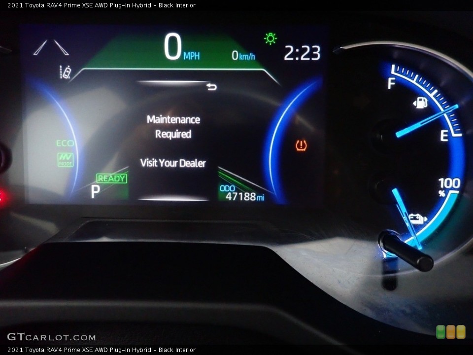 Black Interior Gauges for the 2021 Toyota RAV4 Prime XSE AWD Plug-In Hybrid #145475193