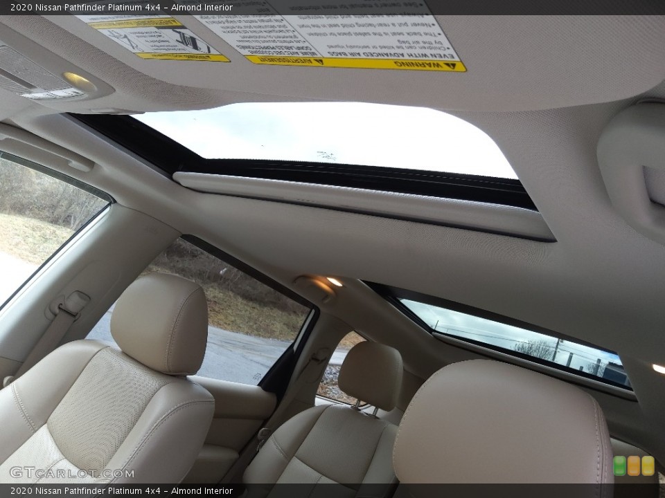 Almond Interior Sunroof for the 2020 Nissan Pathfinder Platinum 4x4 #145475585