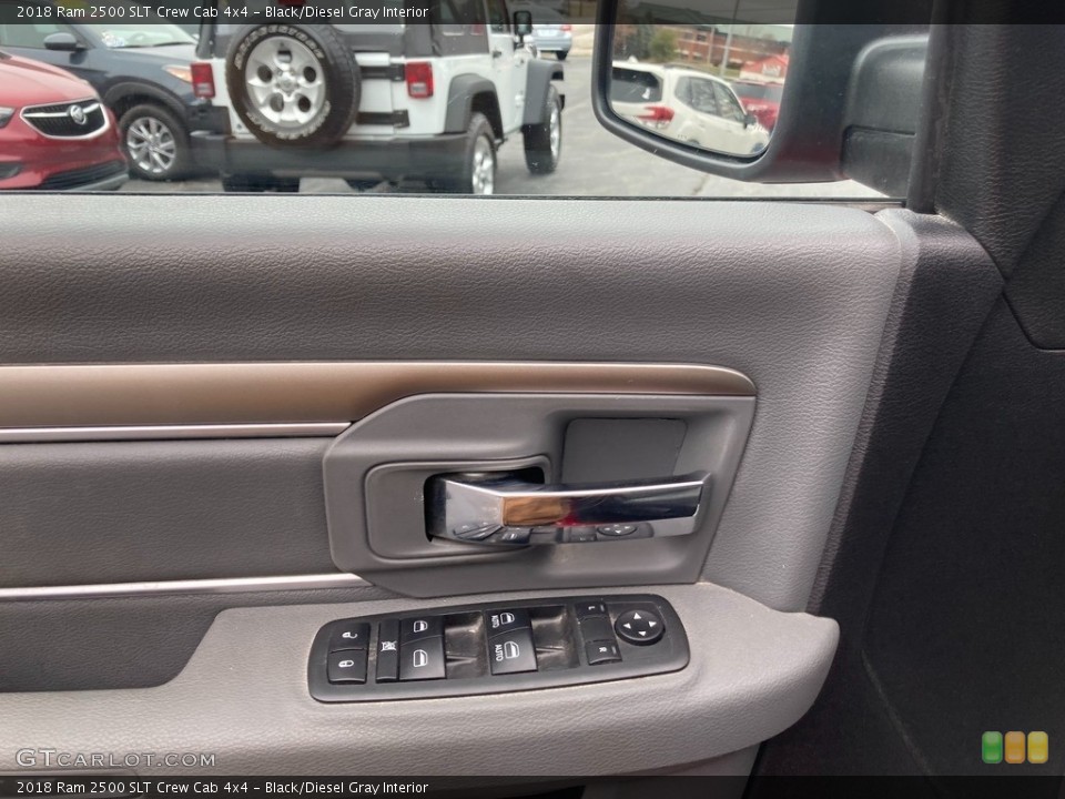 Black/Diesel Gray Interior Door Panel for the 2018 Ram 2500 SLT Crew Cab 4x4 #145478284