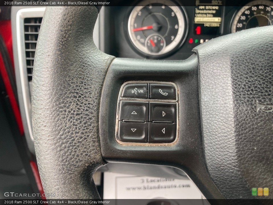 Black/Diesel Gray Interior Steering Wheel for the 2018 Ram 2500 SLT Crew Cab 4x4 #145478346