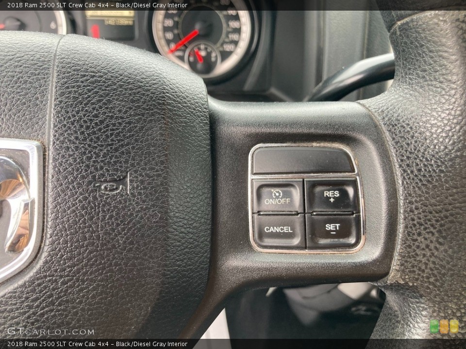 Black/Diesel Gray Interior Steering Wheel for the 2018 Ram 2500 SLT Crew Cab 4x4 #145478367