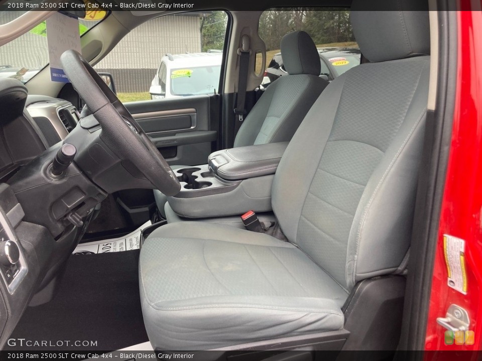 Black/Diesel Gray Interior Front Seat for the 2018 Ram 2500 SLT Crew Cab 4x4 #145478442