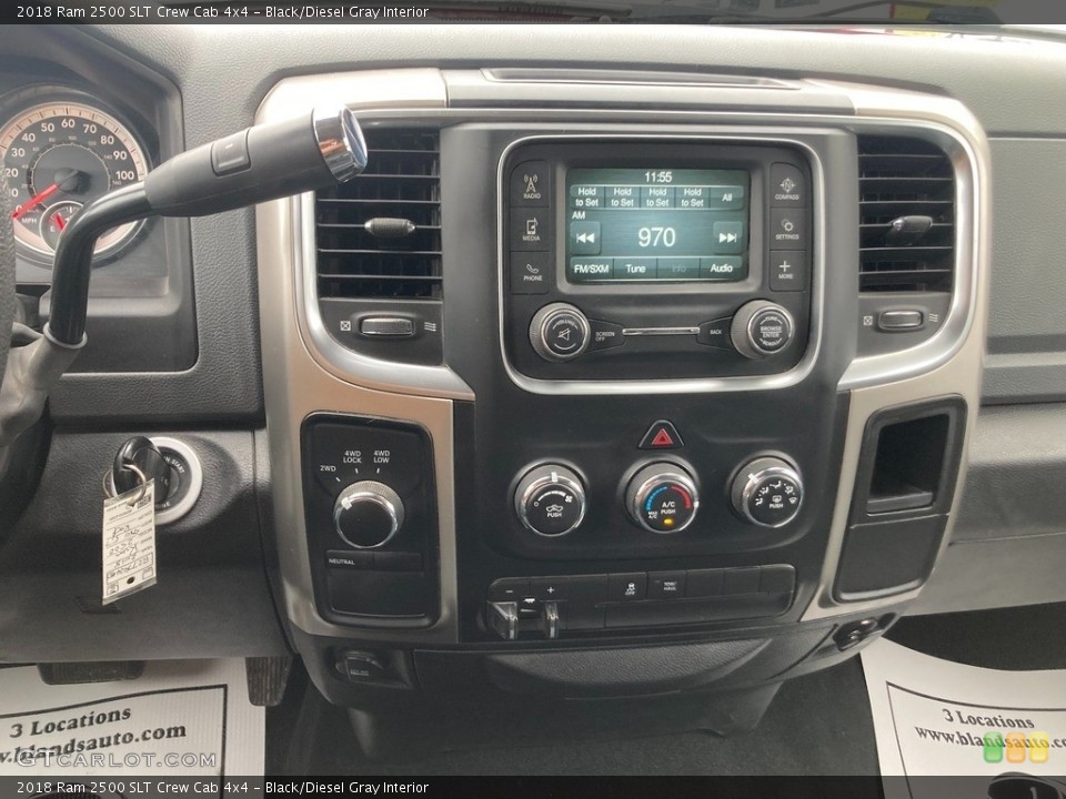 Black/Diesel Gray Interior Controls for the 2018 Ram 2500 SLT Crew Cab 4x4 #145478577
