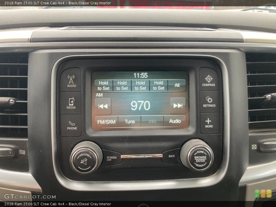 Black/Diesel Gray Interior Audio System for the 2018 Ram 2500 SLT Crew Cab 4x4 #145478589
