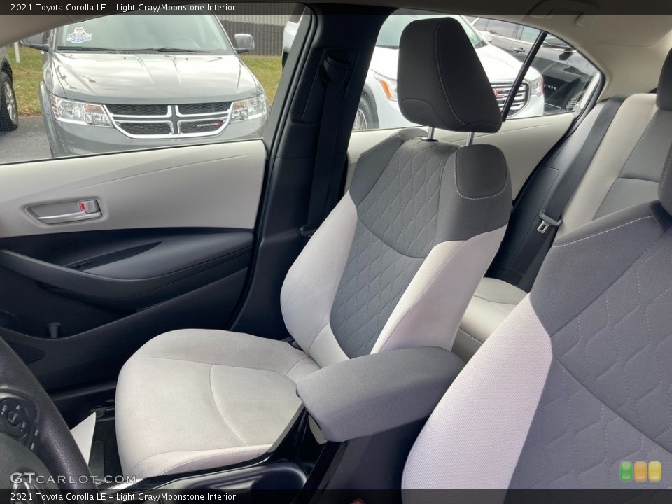 Light Gray/Moonstone Interior Front Seat for the 2021 Toyota Corolla LE #145479315
