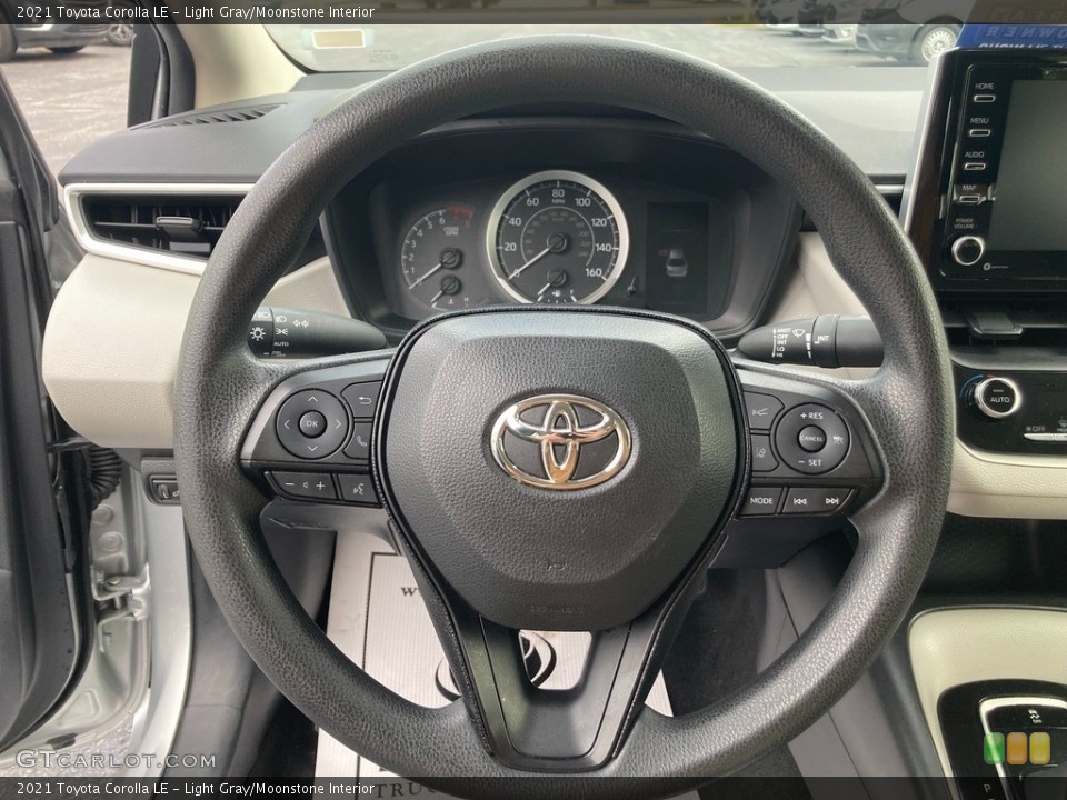 Light Gray/Moonstone Interior Steering Wheel for the 2021 Toyota Corolla LE #145479342
