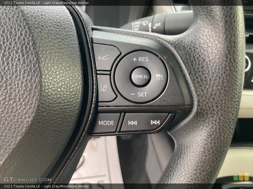 Light Gray/Moonstone Interior Steering Wheel for the 2021 Toyota Corolla LE #145479351