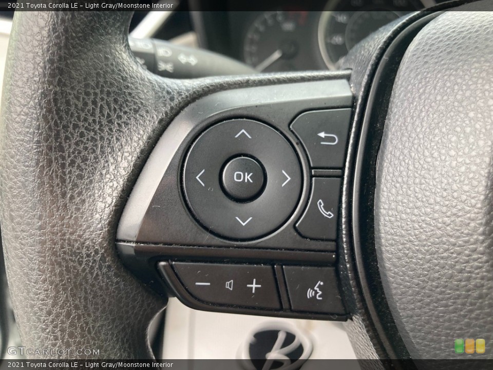 Light Gray/Moonstone Interior Steering Wheel for the 2021 Toyota Corolla LE #145479360