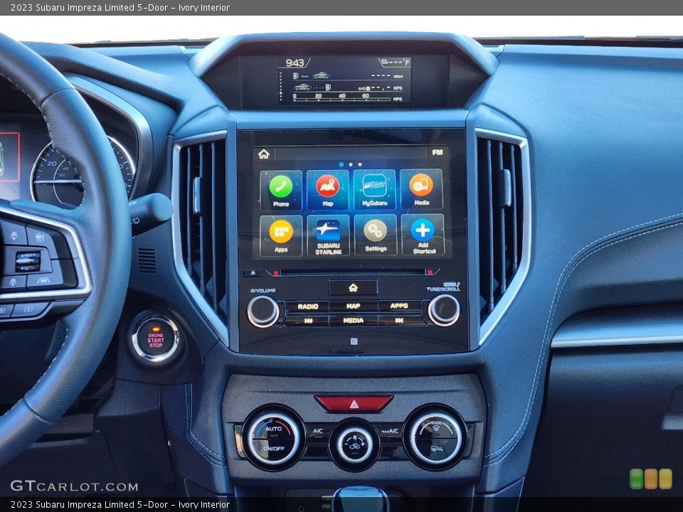 Ivory Interior Controls for the 2023 Subaru Impreza Limited 5-Door #145480198