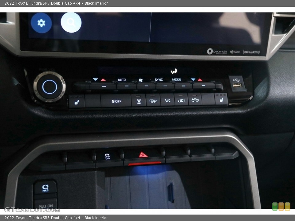 Black Interior Controls for the 2022 Toyota Tundra SR5 Double Cab 4x4 #145481538